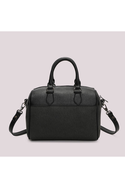 BORSA BAULETTO CON CHARM E CUORE NERO