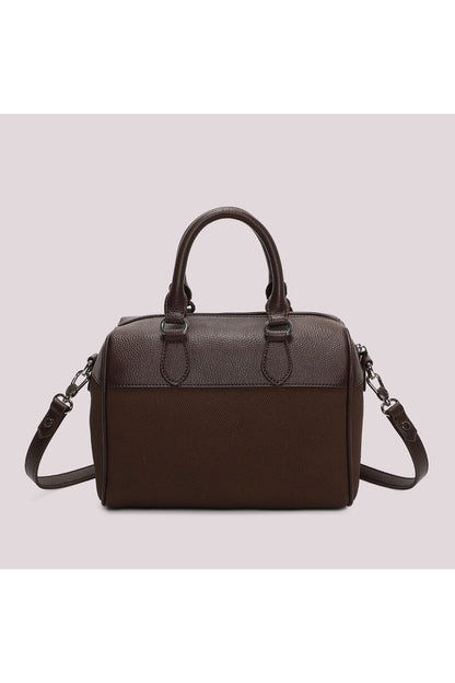 BORSA BAULETTO CON CHARM E CUORE MORO
