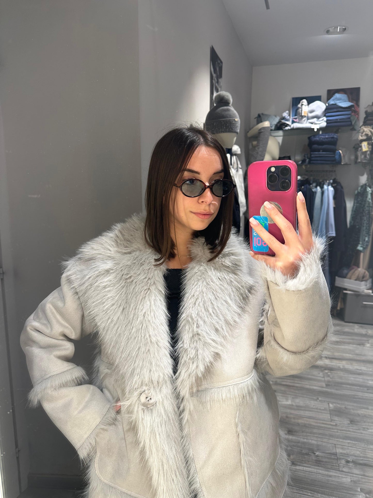 ECOPELLICIA REVERSIBILE GRIGIO