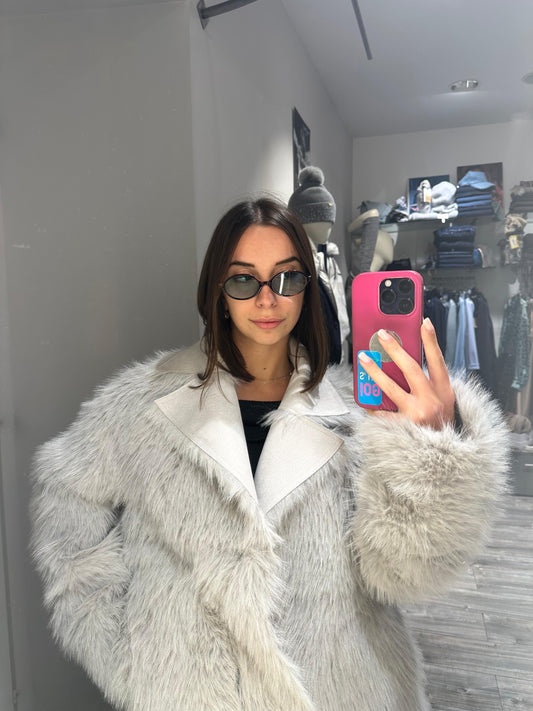 ECOPELLICIA REVERSIBILE GRIGIO